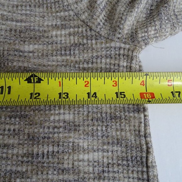 Ann Taylor Loft Brown Cream Turtleneck Knit Top Women Size XS Long Sleeve - Picture 7 of 9